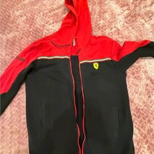 Ferrari Red and Black Zip-Up Jacket